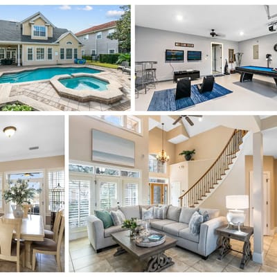 Gathering paradise with golf view and game room