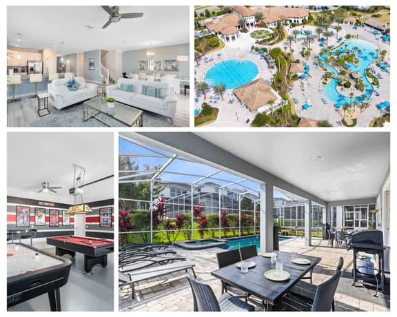 Superb family escape with theater and game room